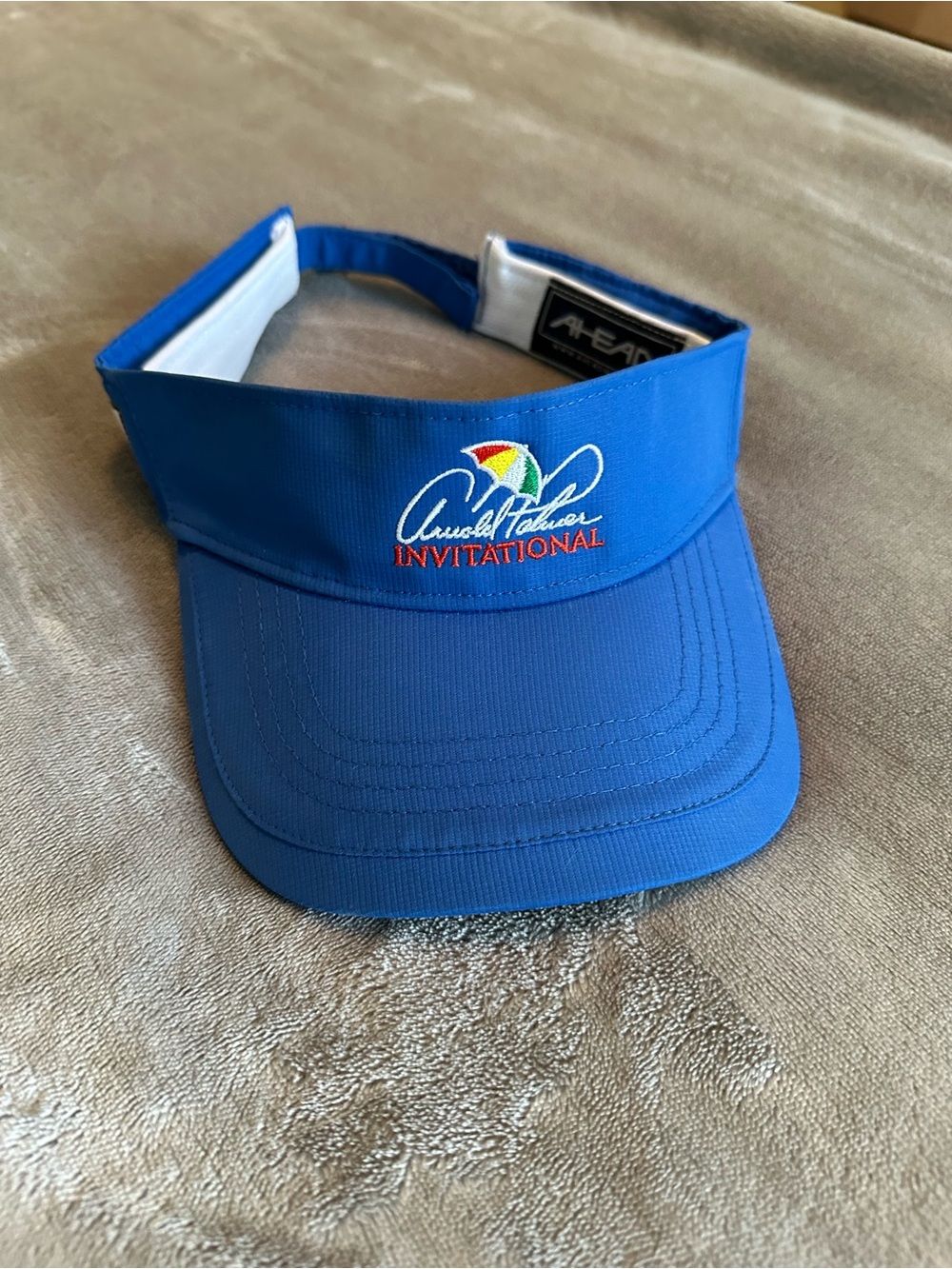 AHEAD Arnold Palmer Invitational Blue Embroidered Golf Visor Adjustable OS